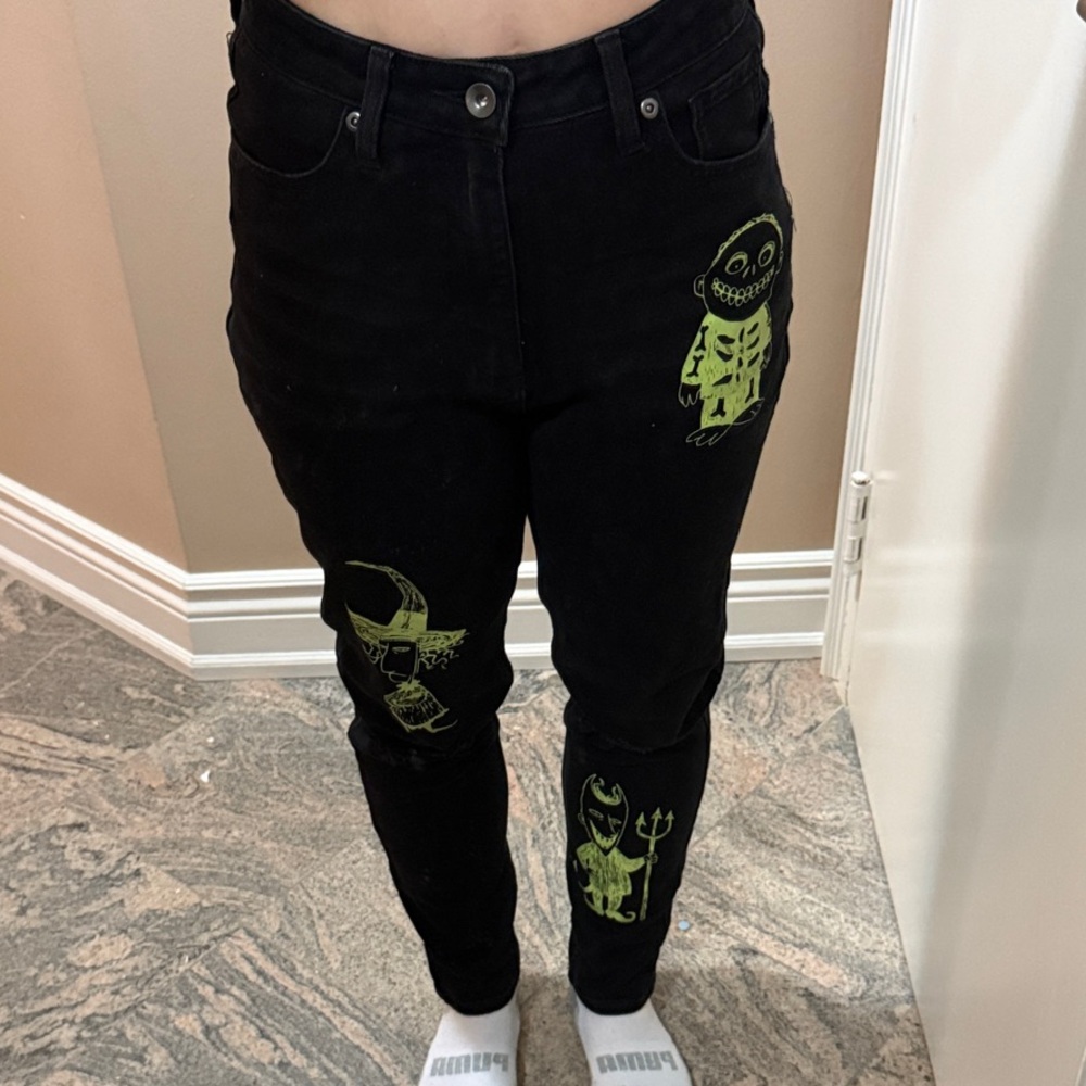 Disney Black High Rise Jeans with Nightmare before Christmas Graphics